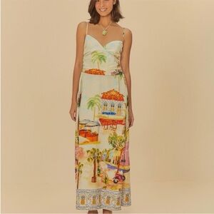 NWT Farm Rio Scenic Print Maxi Dress